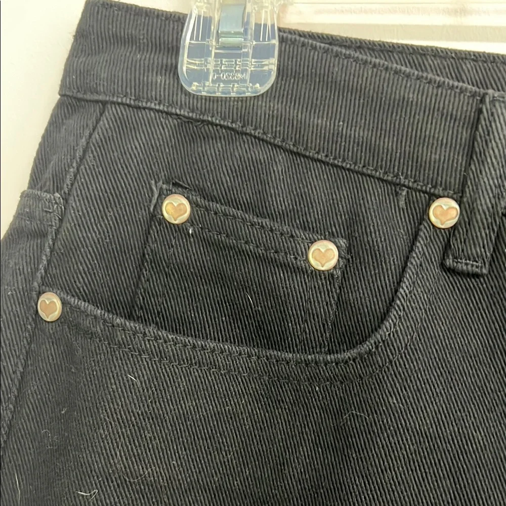 POL Black Jean Shorts Raw Cut-Off Hem - Picture 3 of 6